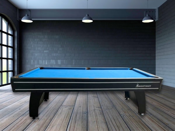 Knight Shot Home I Pool Table – 8ft | Black Finish | Ball Return System