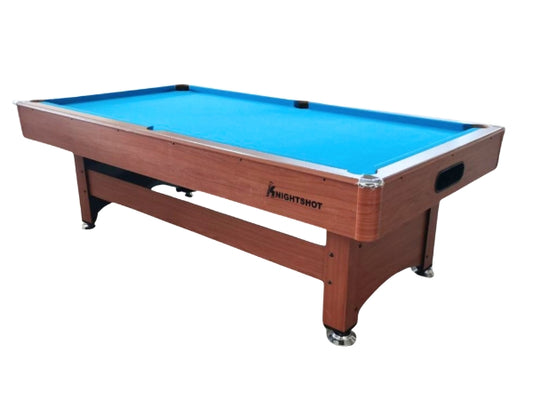 Knight Shot Home I Pool Table – 8ft Ball Return – Maple Finish with Wooden Base