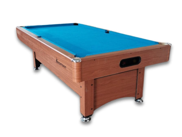 Knight Shot Home I Pool Table – 8ft Ball Return – Maple Finish with Wooden Base