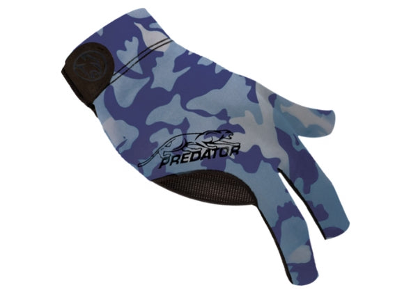 Predator Second Skin Right Hand Pool Glove – Open Fingers | Blue-Teal Camo
