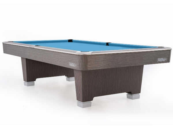 Rasson Hero 9ft Pool Table Ball Return – Sarum Grey & Strong Black Finish