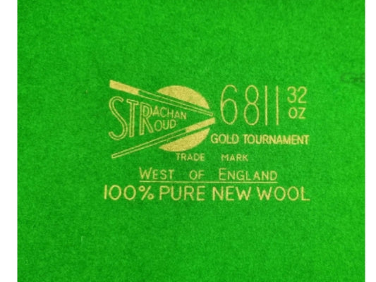 Strachan UK 6811 Tournament Snooker Cloth 32OZ Per Set | 12ft