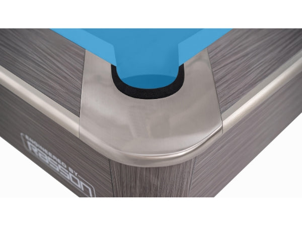 Rasson Hero 9ft Pool Table Ball Return – Sarum Grey & Strong Black Finish