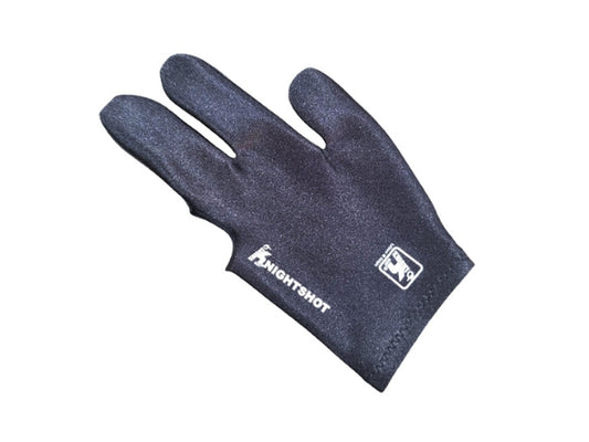 Knight Shot Billiard Glove Black Elastic 3 Finger Closed Type