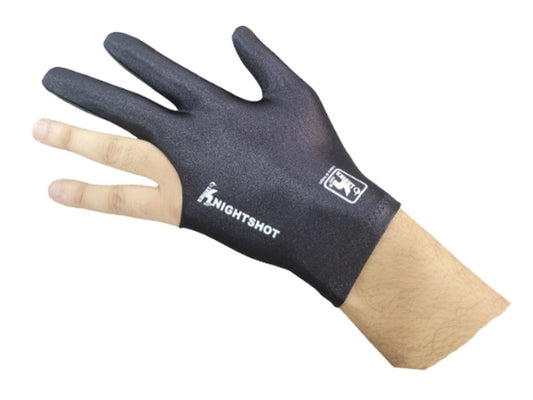 Knight Shot Billiard Glove Black Elastic 3 Finger Closed Type