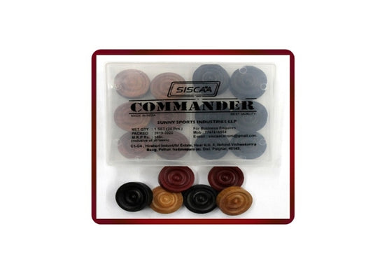 Knight Shot-Siscaa Carrom Commander Coin Set 9mm