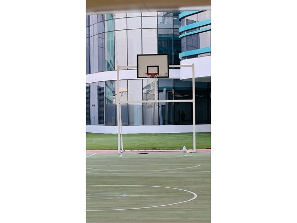 MUGA Basketball Goal Post – GI Steel 3x2m Frame with 18mm Backboard | Knight Shot KSA