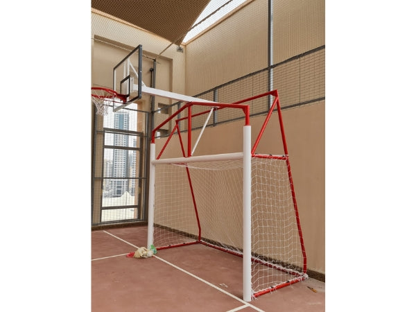 MUGA Basketball Goal Post – GI Steel 3x2m Frame with 18mm Backboard | Knight Shot KSA