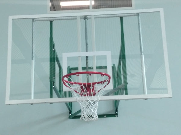 Basketball Side Wall-Mounted Foldable System with Height-Adjustable 1800x1050mm Backboard | Knight Shot KSA