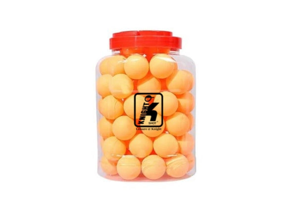 Knight Shot Table Tennis Balls 60pcs Bottle – Orange/White