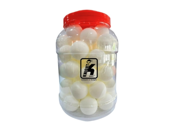 Knight Shot Table Tennis Balls 60pcs Bottle – Orange/White