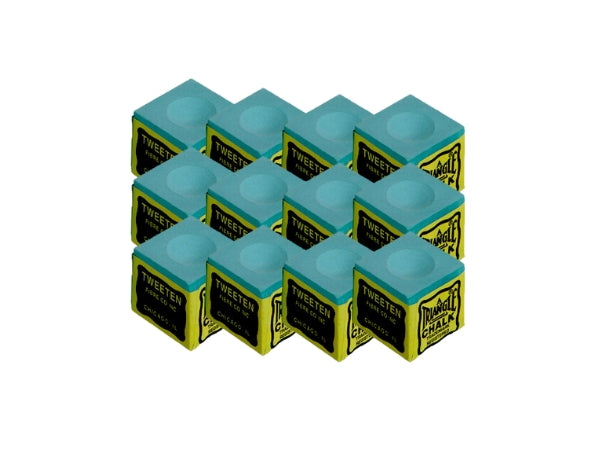 Triangle Billiard Chalk – 12 Piece Box | Red, Blue, Green