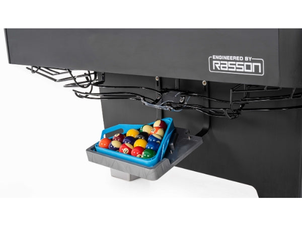 Rasson Hero 9ft Pool Table Ball Return – Sarum Grey & Strong Black Finish