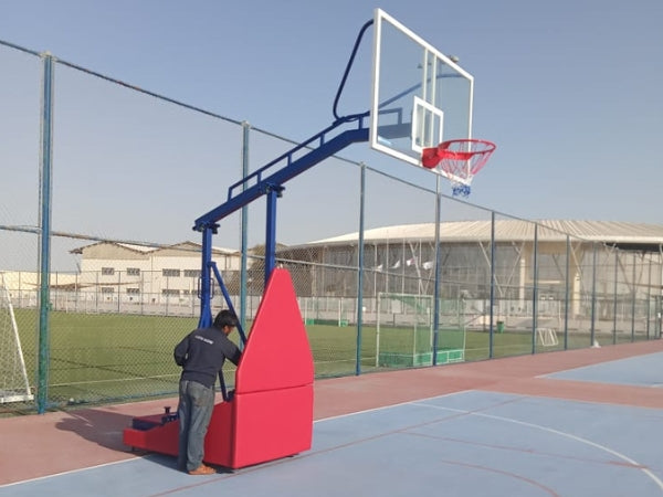 Knight Shot Foldable & Movable Basketball Post – Pro Size Hoop System (Pair)