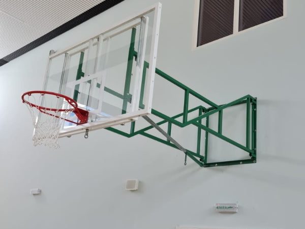 Knight Shot Wall-Mounted Foldable Basketball System | 1800x1050mm Fixed Height Backboard