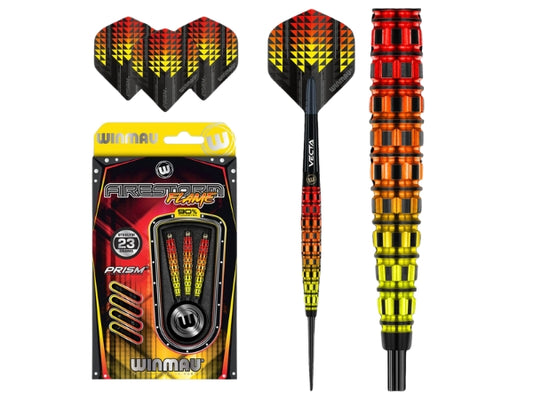 Winmau Firestorm Flame 90% Tungsten Steel Tip Darts | Professional Precision Dart Set