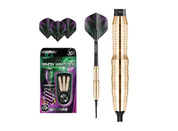 Winmau Simon Whitlock Brass Soft Tip Darts - 16G BW/18G FW