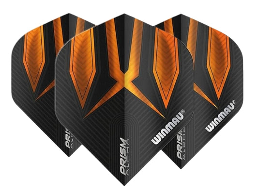 Winmau Prism Alpha Black & Orange Flights