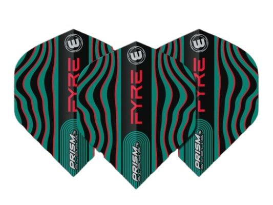 Winmau Prism Alpha Black, Turquoise & Red Flights
