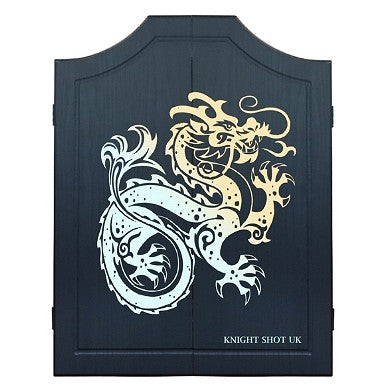 Knight Shot Wooden Dartboard Cabinet | Black – Dragon