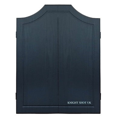 Knight Shot Black Wooden Dartboard Cabinet