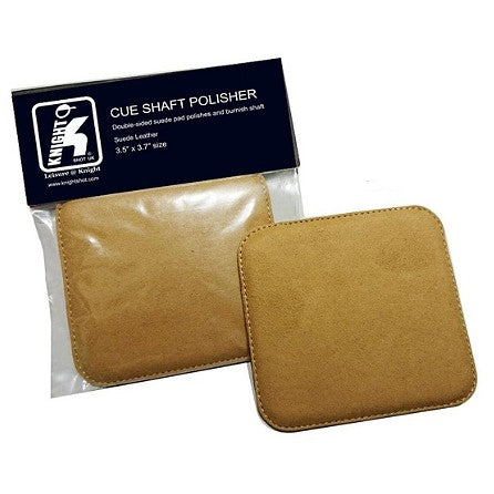 Knight Shot Cue Shaft Polisher Double Sided Suede Leather Pad