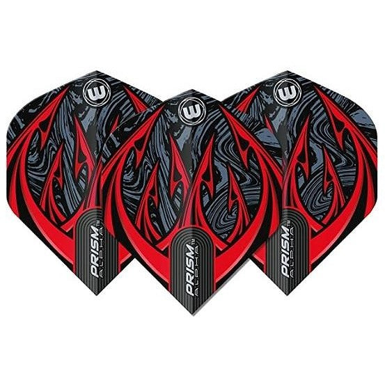Winmau Prism Alpha Standard Grey & Red Dart Flights