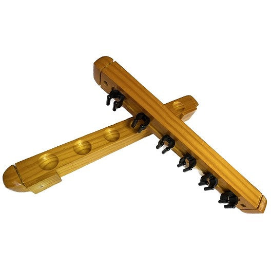 Knight Shot Wall Cue Rack Clip Type 6 Cues Oak